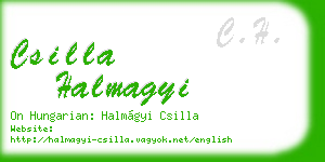 csilla halmagyi business card